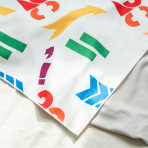 슬로건 패턴 비치타올